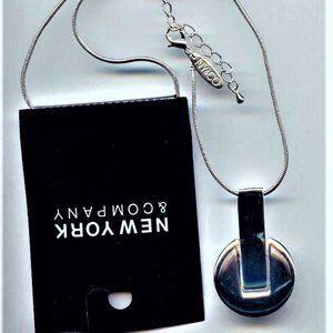 COPY - NEW Retired NY&CO Silver DECO  Slider Necklace